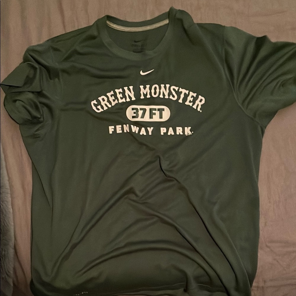 Nike Green Short Sleeve Tee with Fenway Park Design